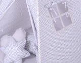 Teepee tent for kids +play mat + decorative feathers - grey rosette 6