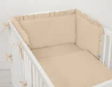 Universal baby bed bumper with frill - beige 2