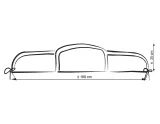 Universal crib rail bumper – White hearts 4