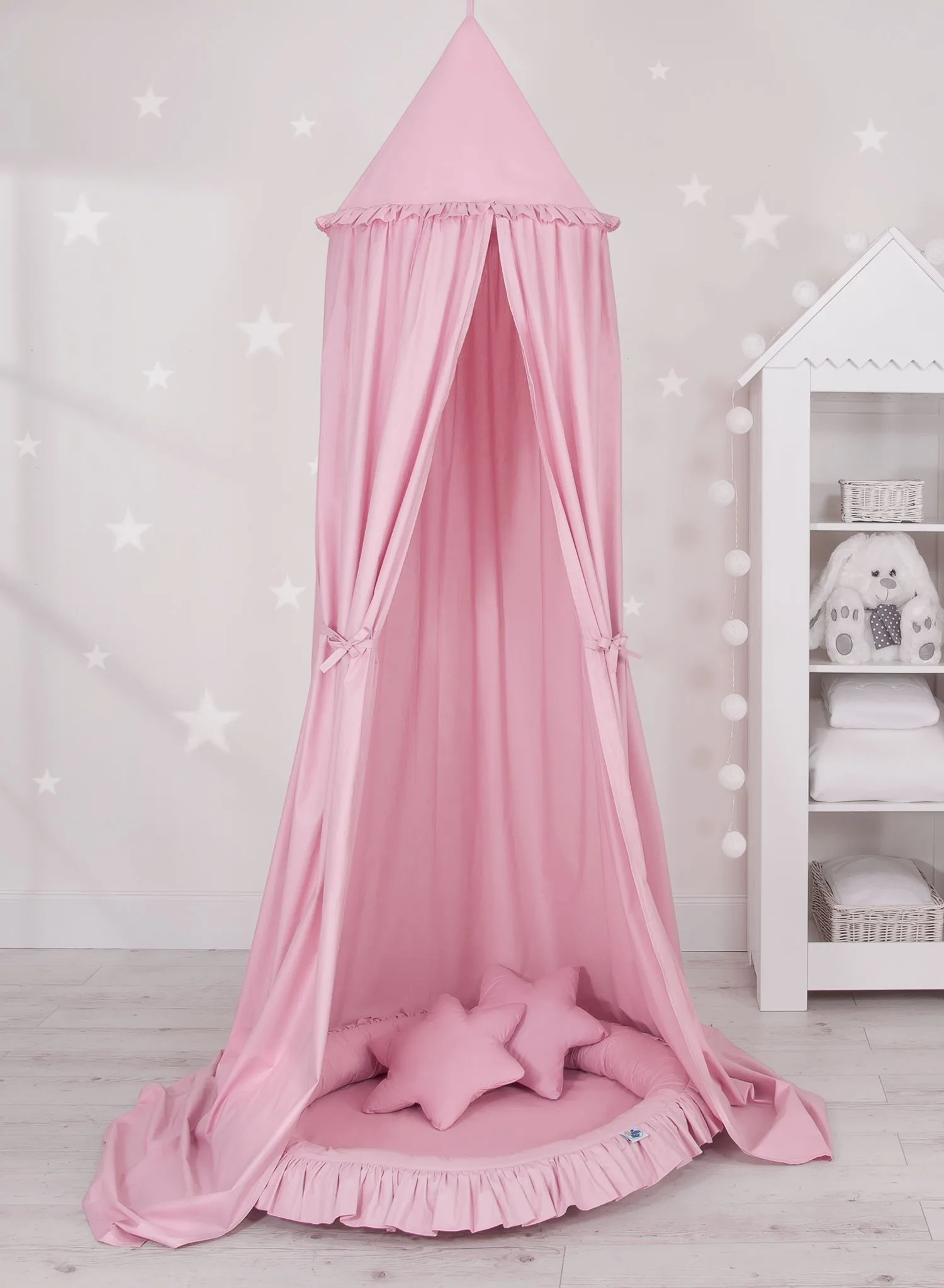 Hanging cotton canopy for children's room - pink 6