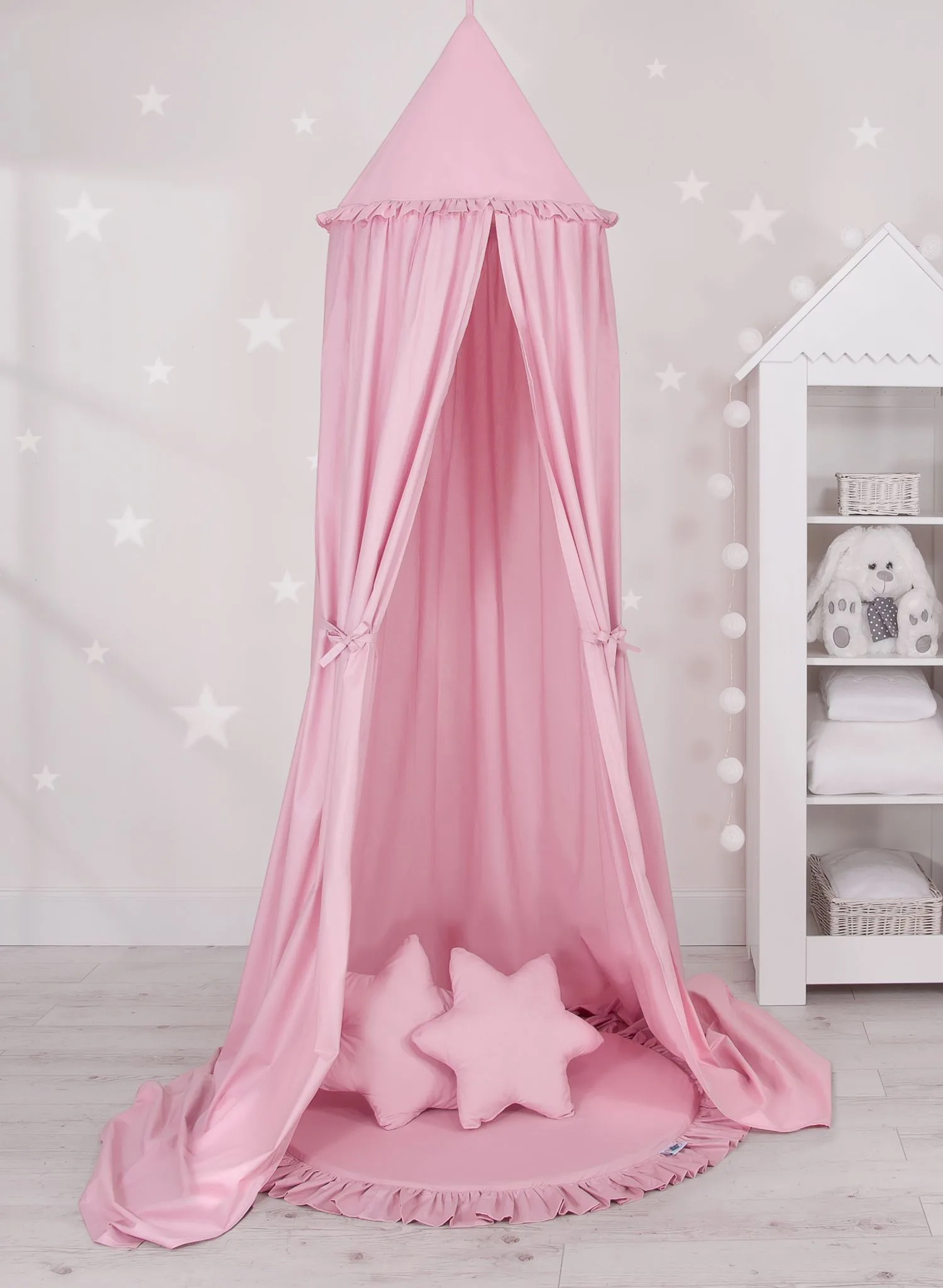 Hanging cotton canopy for children's room - pink 7