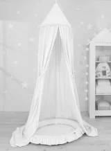 Hanging cotton canopy for children's room - white 7
