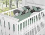 Knot bumper- pastel green - gray - anthracite 2