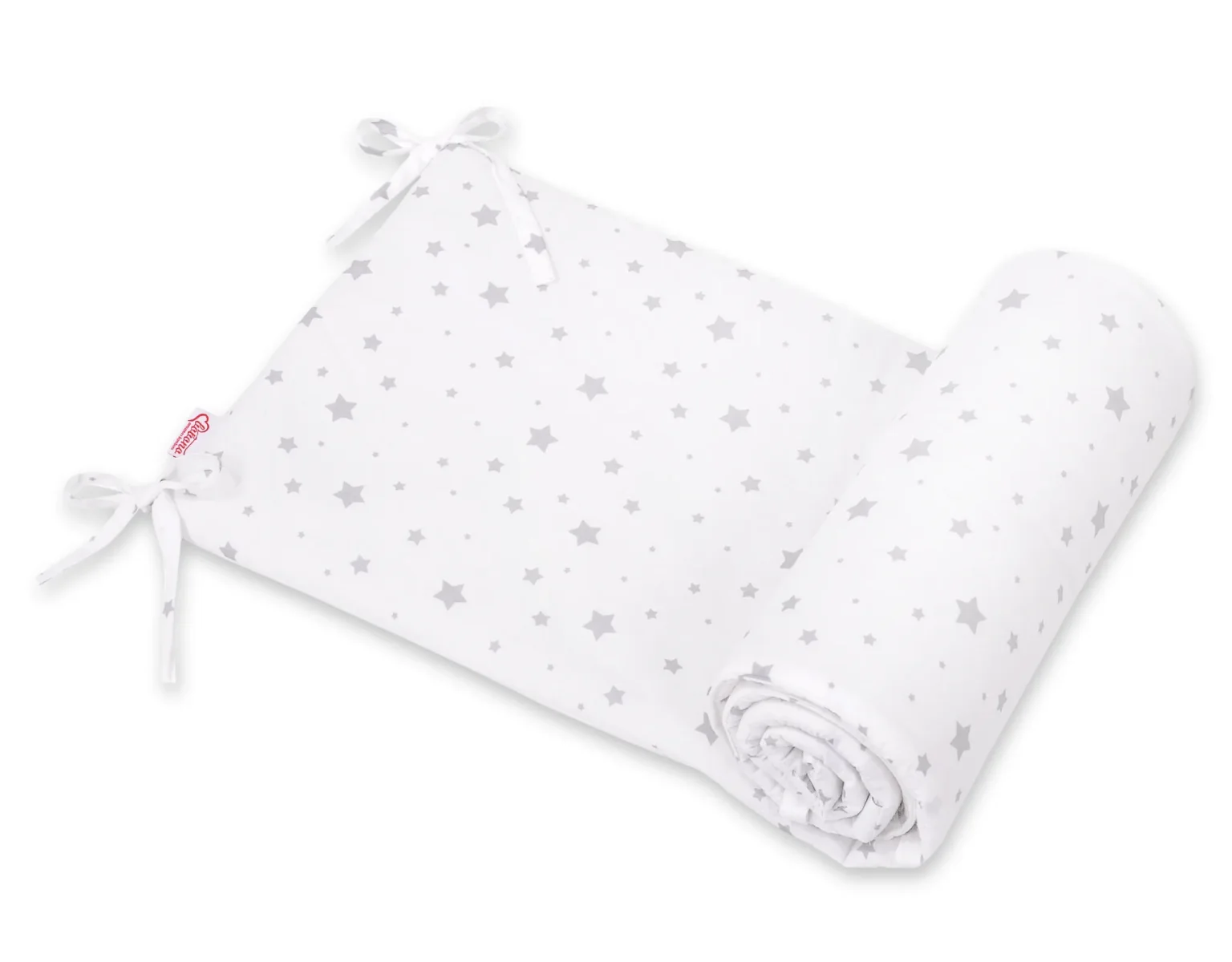 Universal bumper for cot - mini gray stars