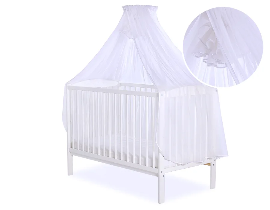 Mosquito-net made of chiffon-  white