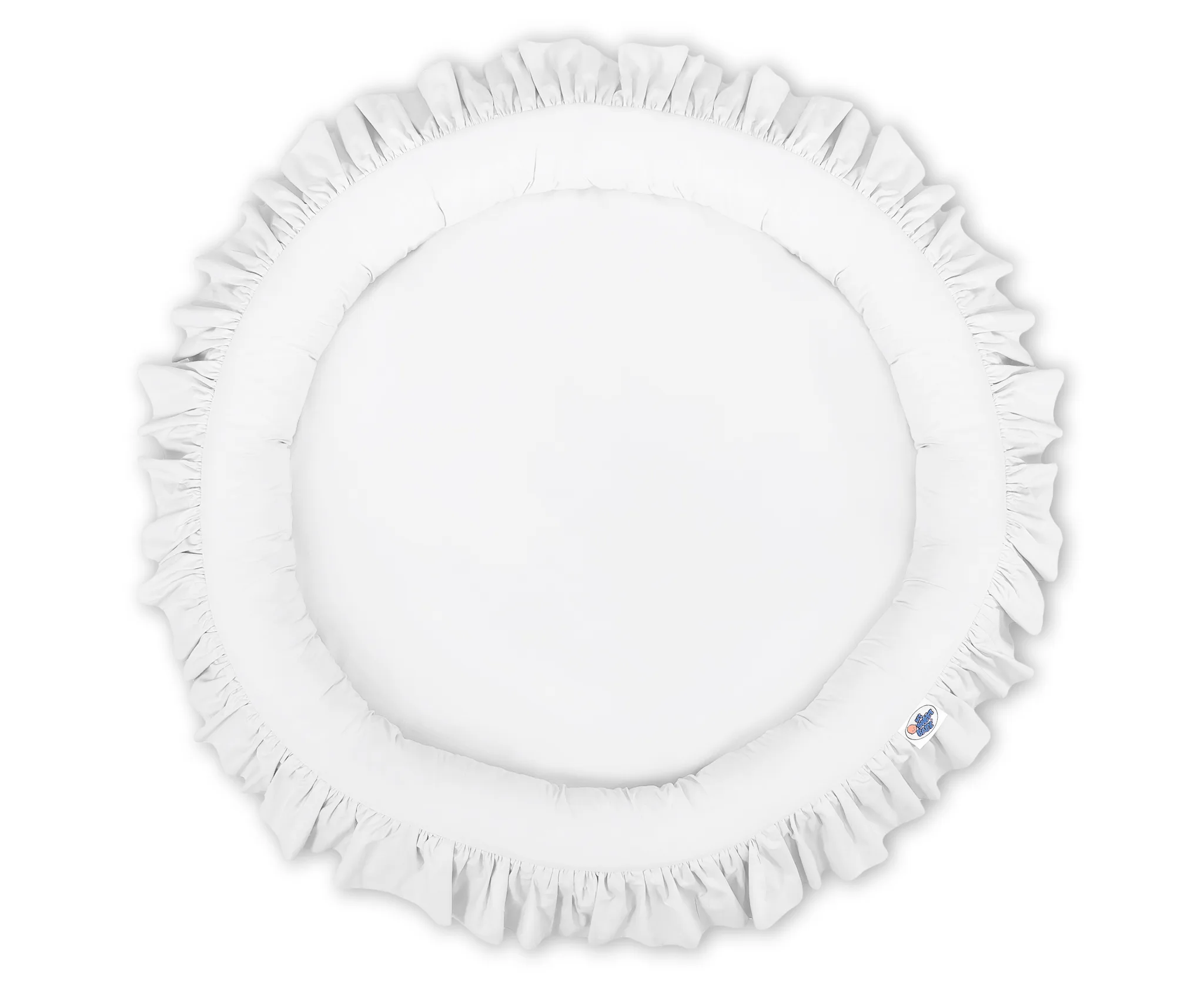 Nest with flounce - white