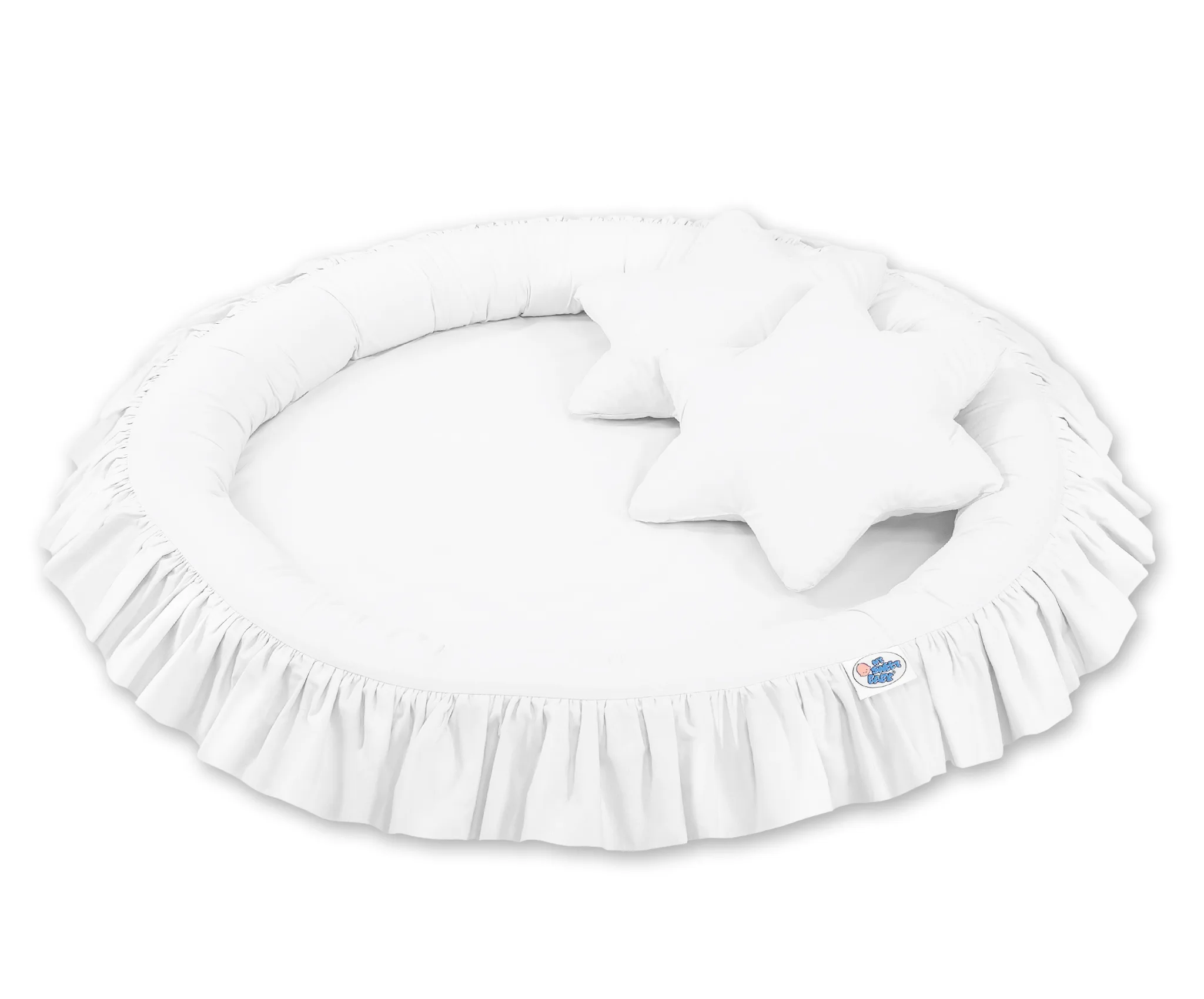 Nest with flounce - white 8