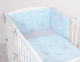 Universal double-sided bumper for cot - blue rabbits 2