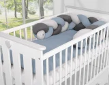Knot bumper- pastel blue - gray - anthracite 2