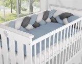 Knot bumper- pastel blue - gray - anthracite 3