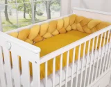 Knot bumper minky 180cm- honey yellow 2