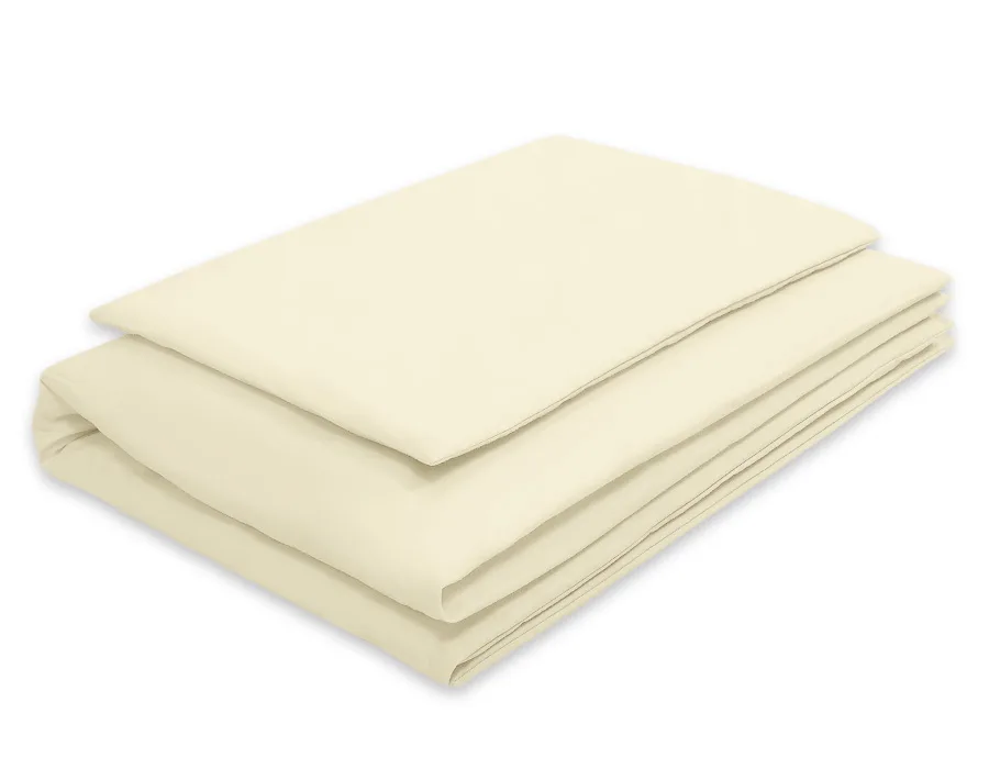Cotton children's bedding set, 2 pieces, pillowcase 60x40 cm and duvet cover 120x90 cm - cream 2