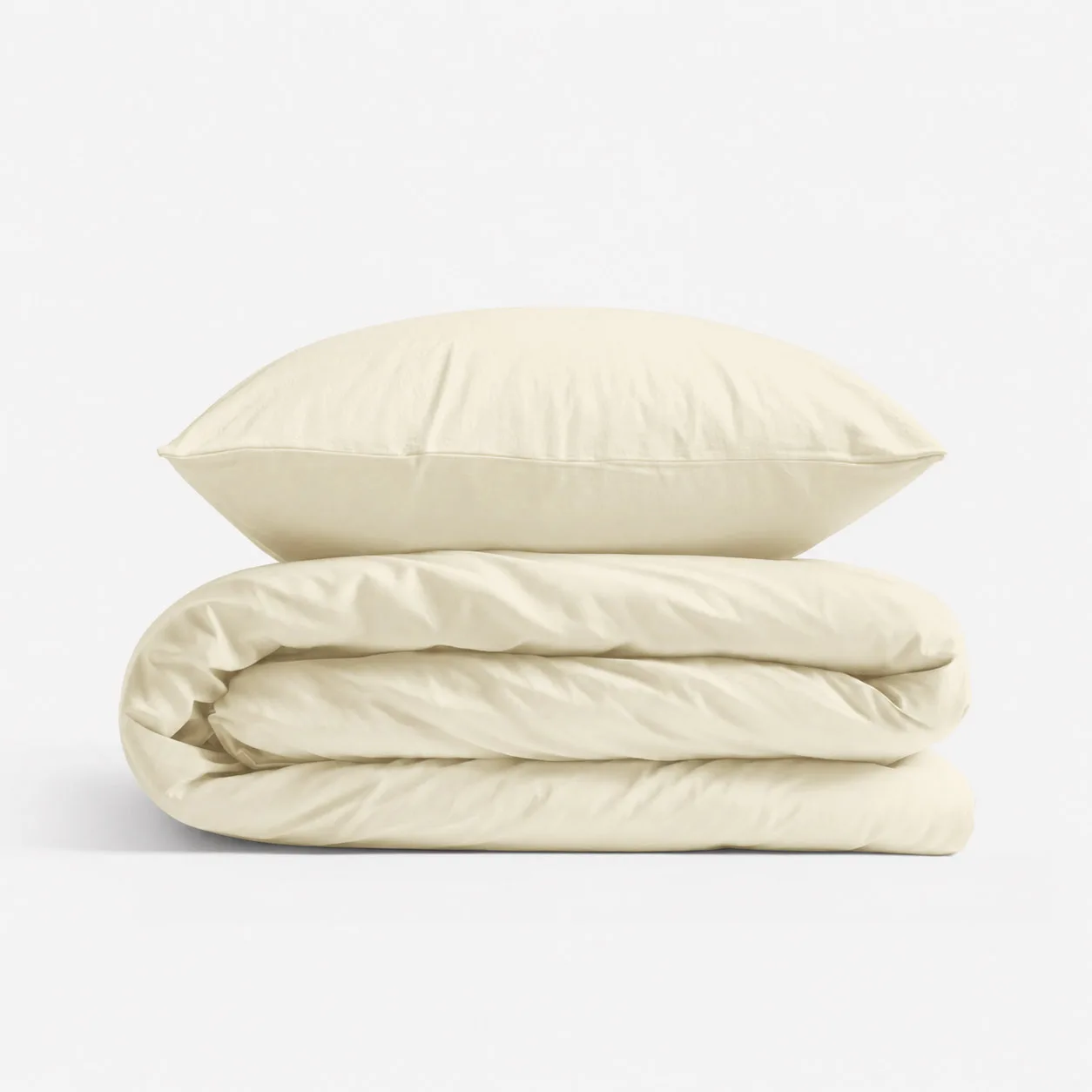 Cotton children's bedding set, 2 pieces, pillowcase 60x40 cm and duvet cover 120x90 cm - cream