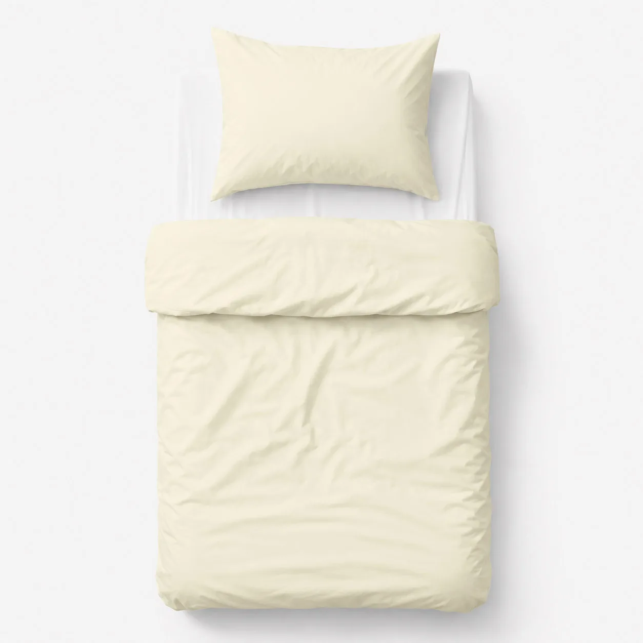 Cotton children's bedding set, 2 pieces, pillowcase 60x40 cm and duvet cover 120x90 cm - cream 4