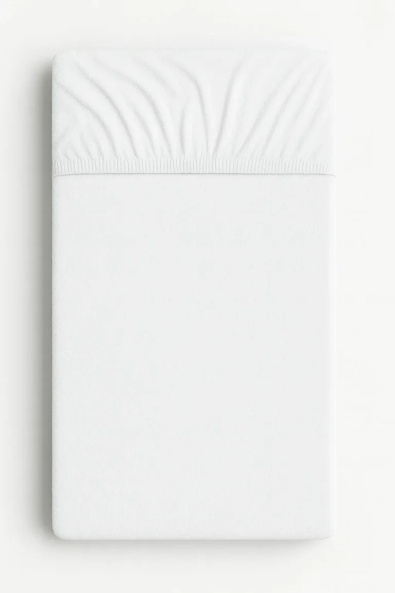 Fitted Terry Sheet 120x60 cm - white