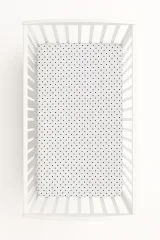 Sheet made of cotton 120x60cm - white with black dots 2