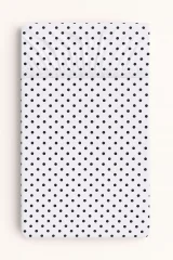 Sheet made of cotton 120x60cm - white with black dots