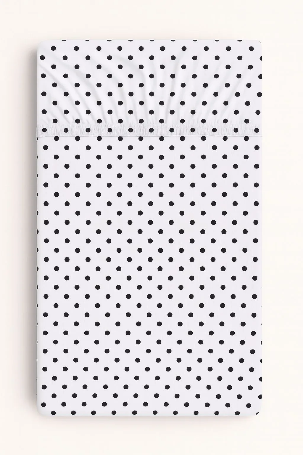 Sheet made of cotton 120x60cm - white with black dots