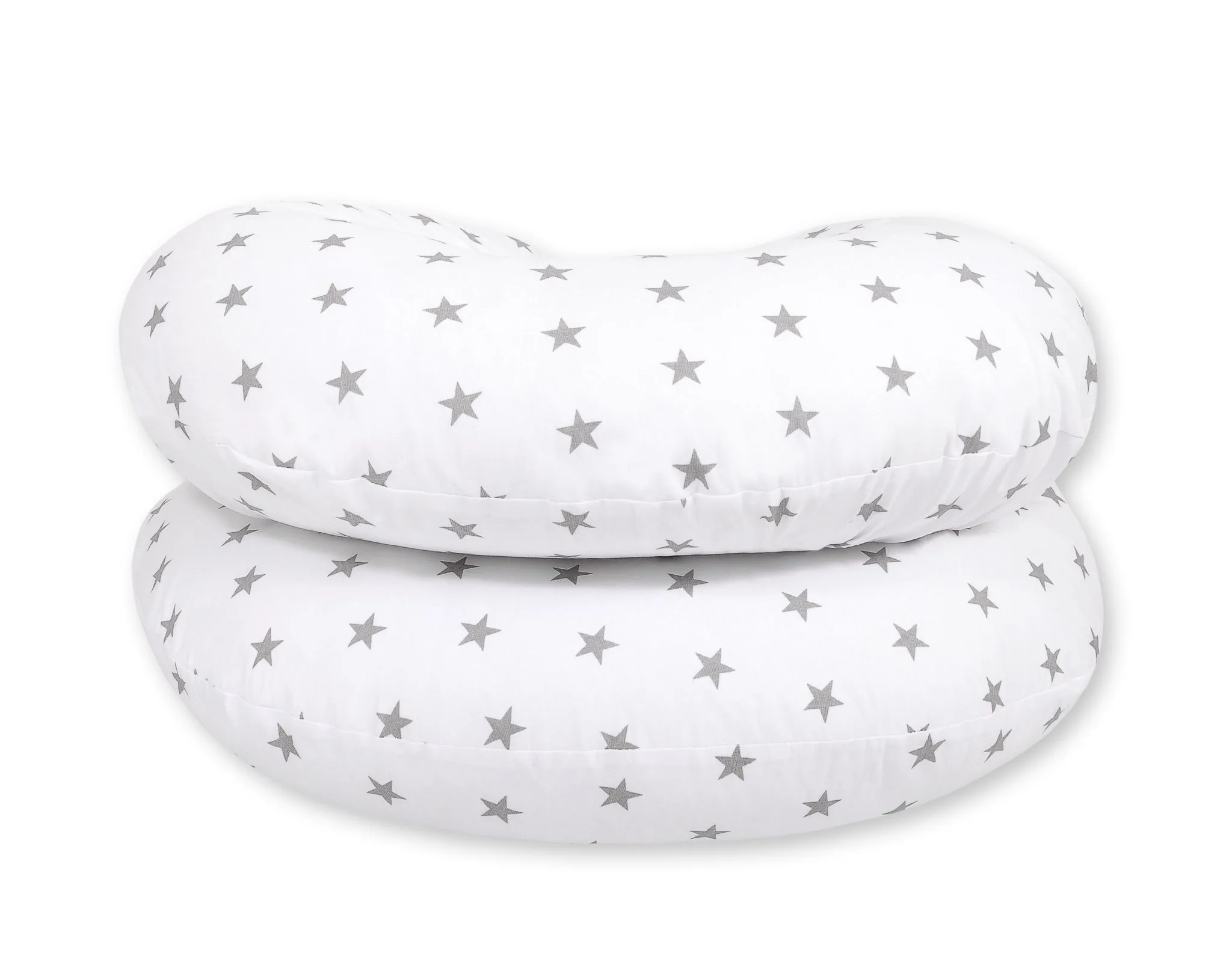 Maternity Support Pillow C, removable pillowcase - white with grey stars 4