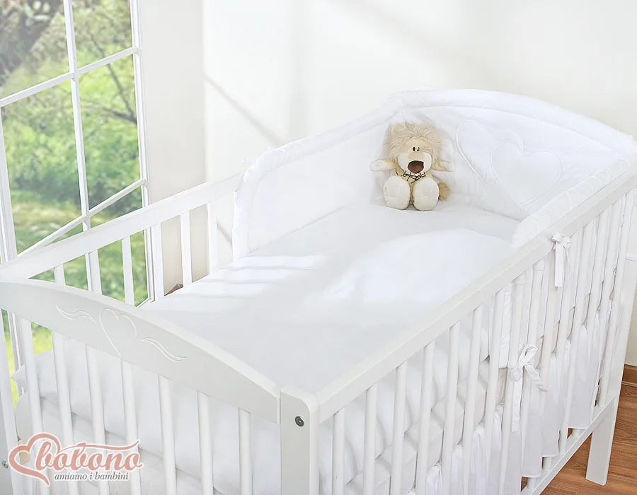 Bedding set 3-pcs 120x90 - Hanging Hearts white 4