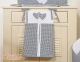 Diaper bag- Hanging Hearts black checkered 2