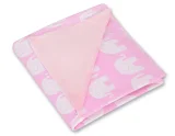 Big double-sided car seat blanket- Elephants pink 2