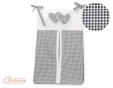 Diaper bag- Hanging Hearts black checkered 3