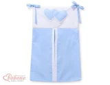 Diaper bag- Hanging hearts white dots on blue 2