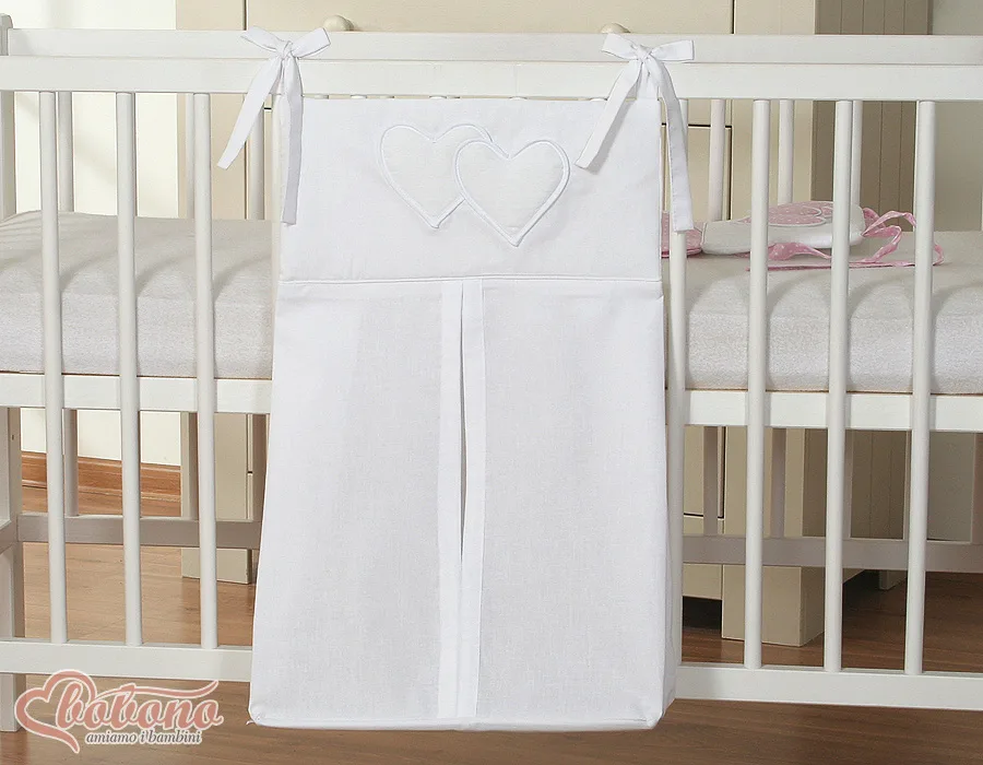 Diaper bag- Hanging Hearts white 3