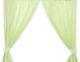 Curtains for baby room- Hanging Hearts green