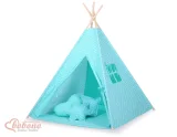 Double-sided teepee playmat with filling - rosette mint 2