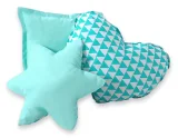 3pcs pillow set - triangles mint 4