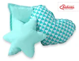 3pcs pillow set - triangles mint 3
