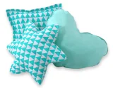 3pcs pillow set - triangles mint