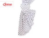 Curtains for baby room- Hanging Hearts black dots on white 2