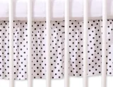 Dust Ruffle-Masking flounce 140x70cm- Hanging Hearts black dots on white