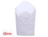 Babynest with stiffening- Hanging Hearts black dots on white 2