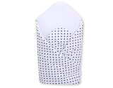 Babynest with stiffening- Hanging Hearts black dots on white