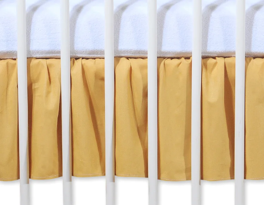 Dust Ruffle Crib - Bed Skirt - Masking flounce 120x60cm - toffee 2