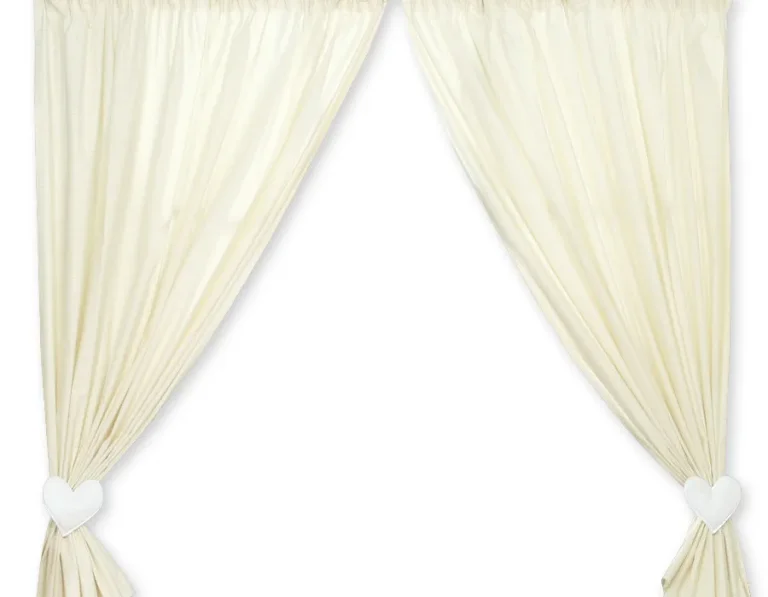 Curtains for baby room- Milo- Teddy Bear with heart white